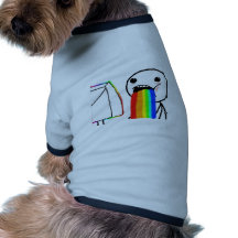 Cara do computador do arco-íris roupas para pet