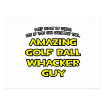 Cara do Whacker da bola de golfe Cartões Postais