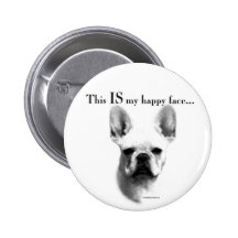 Cara feliz de Frenchie Boton