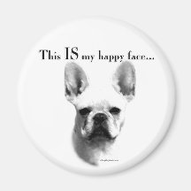 Cara feliz de Frenchie Imã