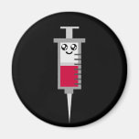 CARA FELIZ MÉDICA DISPARADA SERINGA DE KAWAII IMÃ DE REFRIGERADOR