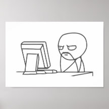 Cara Meme do computador - poster