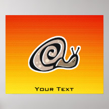 Caracol bonito amarelo alaranjado impressão