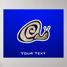 Caracol bonito; Azul Poster