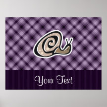 Caracol bonito; Roxo Pôsteres