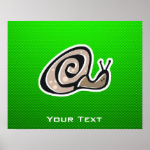 Caracol bonito; Verde Poster