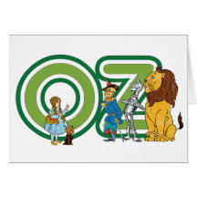 Caráteres e letras de mágico de Oz do vintage Cartão