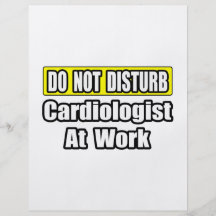 Cardiologista no trabalho panfleto personalizados