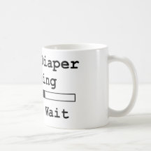 Carga suja da fralda… Espere por favor Caneca