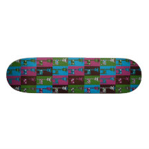Carnaval no jardim zoológico - 12 Charlies alto Skate Personalizado