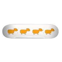 Carneiros alaranjados skate personalizado