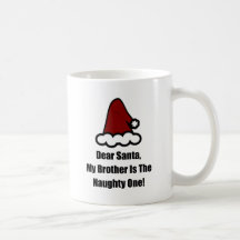 Caro Papai noel, meu irmão é impertinente Caneca