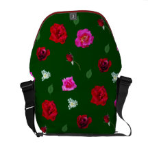 Carregado com o messengerbag do rickshaw dos rosas bolsa mensageiro