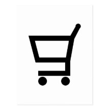 Carrinho de compras cartoes postais
