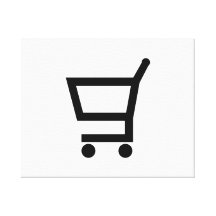 Carrinho de compras impressão de canvas esticada
