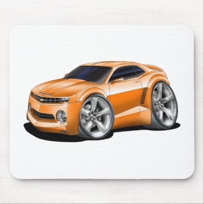 Carro 201011 da laranja de Camaro Mousepad por maddmaxart