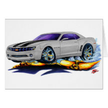 Carro 2010 Prata-Preto de Camaro Cartoes