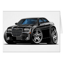 Carro preto de Chrysler 300 Cartões