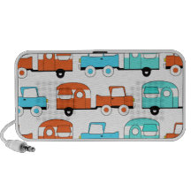 Carro vintage de acampamento retro da laranja de t caixinhas de som portátil