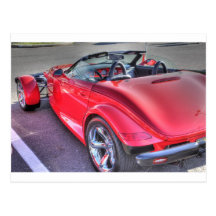 Carros legal do carro do predador vermelho de Plym Cartao Postal