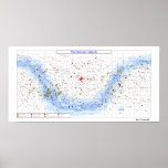 Carta de estrela mais messier, vista total simples posteres