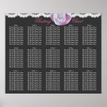 Carta elegante chique do assento do laço dos rosas poster