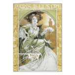 Cartão: Alphonse Mucha - arte Nouveau