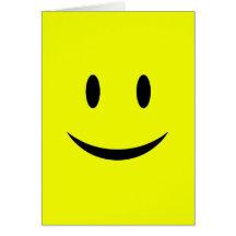 Cartão amarelo do smiley