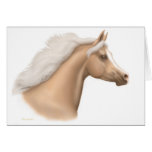 Cartão árabe do cavalo do Palomino
