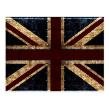 Cartão britânico da bandeira do grunge cartoes postais