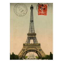 Cartão chique francês de Paris da torre Eiffel do  Cartões Postais