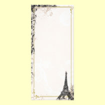 Cartão com fotos da torre Eiffel panfletos