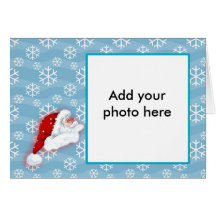 Cartão com fotos do papai noel do Feliz Natal sua 