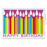 Cartão com velas - general do feliz aniversario