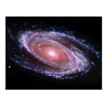 Cartão cor-de-rosa da galáxia espiral cartões postais