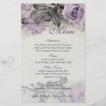 Cartão cor-de-rosa do menu do casamento da prata e panfletos