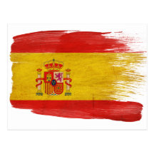 Cartão da bandeira da espanha cartão postal
