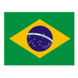Cartão da bandeira de Brasil Cartões Postais