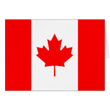 Cartão da bandeira de Canadá