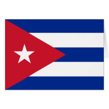 Cartão da bandeira de Cuba