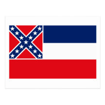 Cartão da bandeira de Mississippi Cartão Postal