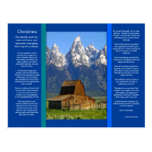 Cartão da cabine da montanha dos DESIDERATA Cartao Postal