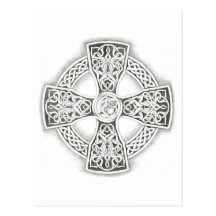 Cartão da fantasia de Knotwork da cruz celta Cartoes Postais