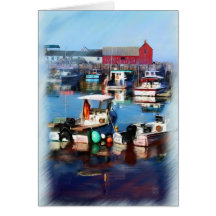 Cartão da galeria da pintura do porto de Rockport