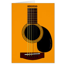 cartão da guitarra acústica