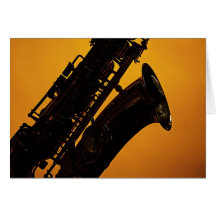 Cartão da imagem do saxofone