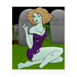 cartão da menina do zombi cartões postais