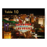 Cartão da mesa da tira de Las Vegas