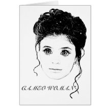 Cartão da mulher do cameo