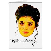 Cartão da mulher do tigre